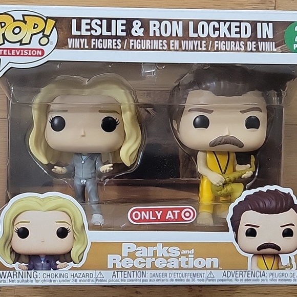 Funko Pop Other - NWT Funko POP! TV: Parks and Recreation - 2pk Locked In Ron & Leslie ( Target Ex